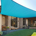 LOVE STORY Custom Size 16'x18' Turquoise Blue Sun Shade Sail Rectangle UV Block Canopy Patio Sail Sunshades Fabric for Outdoor Garden Carport (We Make Custom Size)