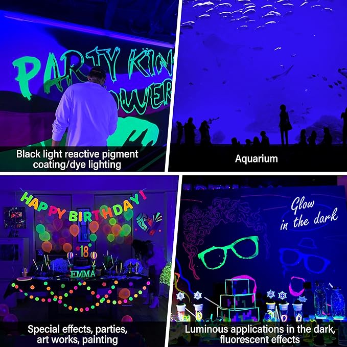 Halloween Outdoor Blacklight Spotlight,12W Outdoor Black Lights for Glow Party,Purple LED Landscape Lighting for Yard Garden Poster Bar Decoration,1Pack