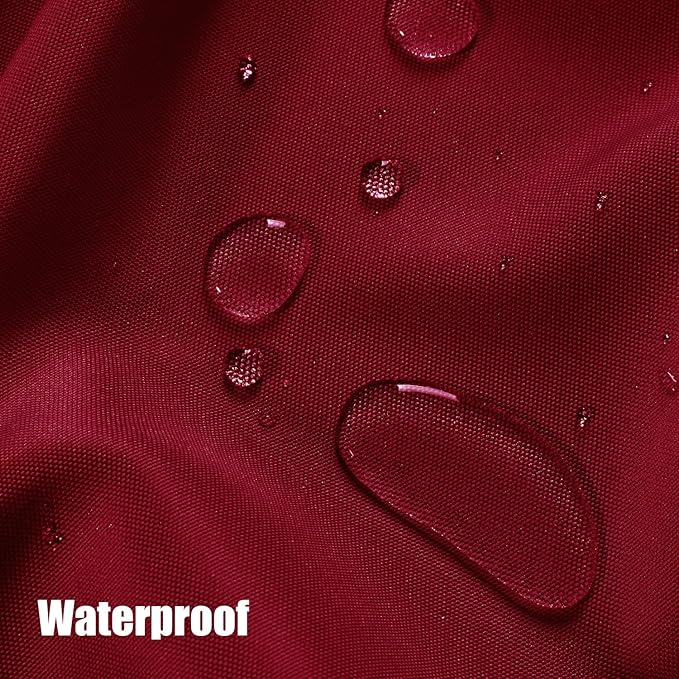 BONZER Outdoor Curtains for Patio Waterproof Thick Privacy Wide Grommet Light Filtering Outside Curtains for Porch Pergola Gazebo Deck, 1 Panel, 110W x 120L inch, Red