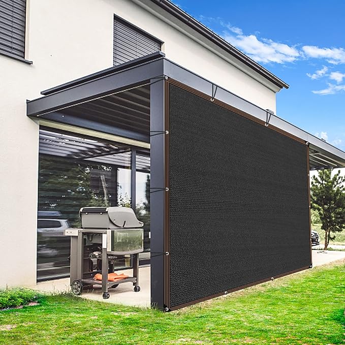 QLOFEI 18x30 FT Shade Cloth for Garden, 80-90% Sunblock Shade Neting Cover with Grommets, Sun Screens for Patio Plants Greenhouse, Shade Sails for Kennel Chicken Coop Pergola Outdoor