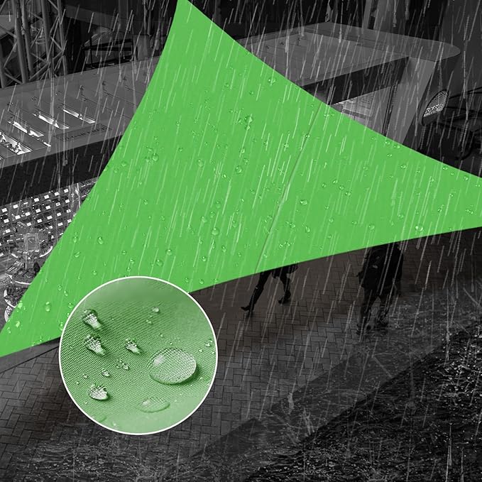 SUNNY GUARD Waterproof Sun Shade Sail 6'x8'x10' Lemon Green Right Triangle UV Block Sunshade for Backyard Yard Deck Patio Garden Outdoor Activities and Facility(Customized)
