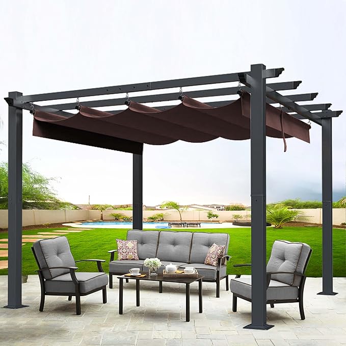 SCOCANOPY Replacement Cover Compatible with Home Depot Hampton Bay Pergola # GFM00467F,GFM00469A,(Brown)