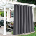 RYB HOME Pergola Curtains Outdoor Water Repellent, Sunlight Vertical Blind for Sliding Glass Door / Terrace / Pavilion / Corridor / Porch / Balcony Deck, W 100 x L 84 inch, 1 Panel, Grey