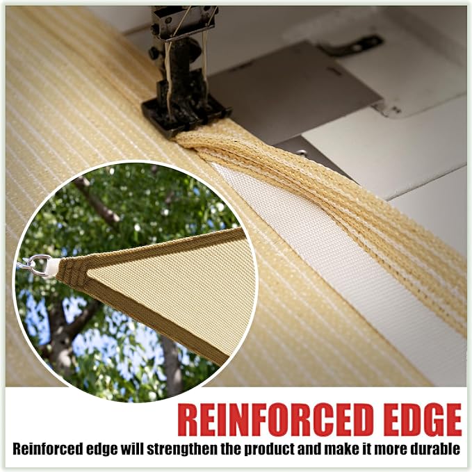 ColourTree TAPR1616 Custom Size 7' x 16' Green Sun Shade Sail Canopy UV Block UPF50 Rectangle - Commercial Standard Heavy Duty - 190 GSM - 3 Years Warranty