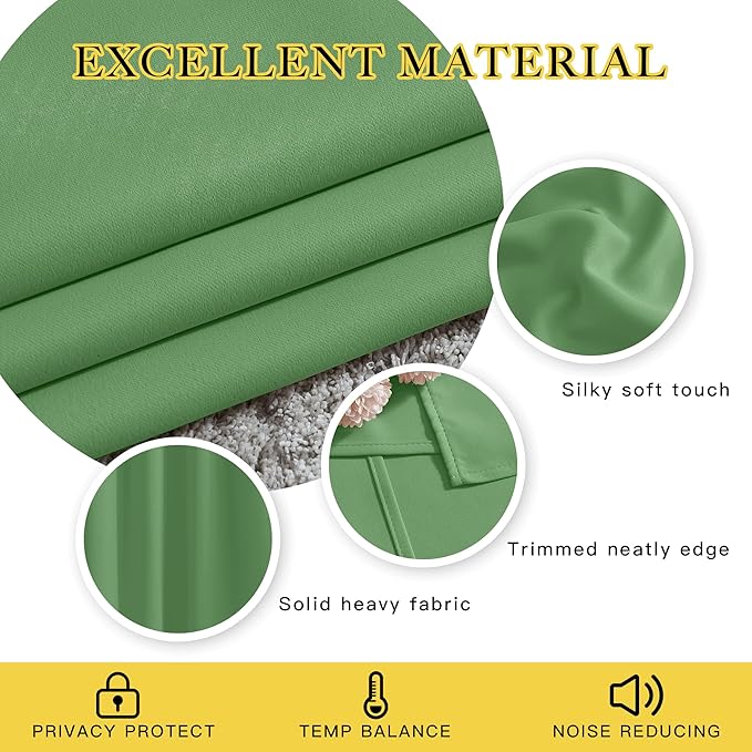 NICETOWN Door Curtain for Closet Doors 80 Inches Long 1 Panel, Blackout Doorway Curtain for Open Closet Bedroom, Room Divider Living Room for Privacy (Froest Green, 1 Panel, 46W x 80L)