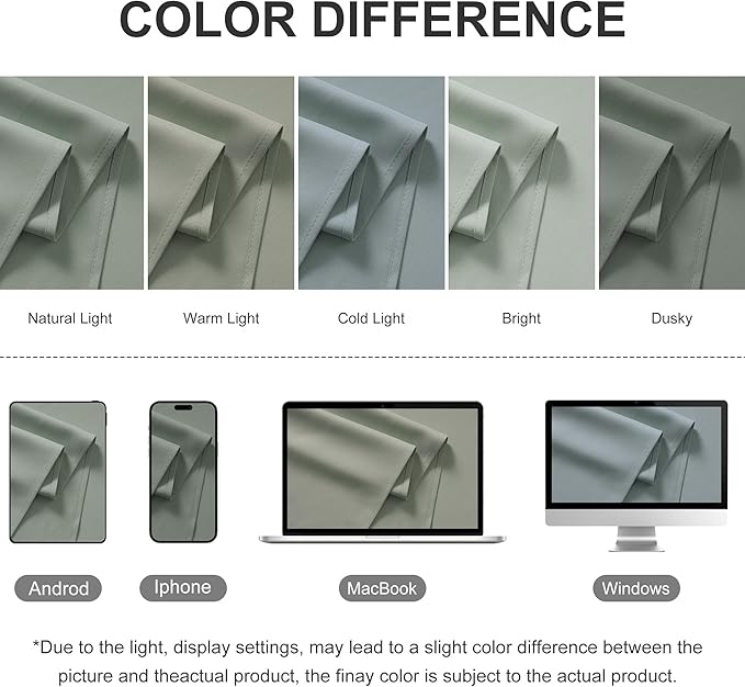 RYB HOME Outdoor Curtains for Patio Waterproof Block Sunlight Thermal Insulated Privacy Assured Thick Outside Curtains for Pergola, Deck, Gazebo, W52 x L90, Sea Green, 1 Panel
