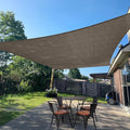 SUNLAX Sun Shade Sail 13' x 16' Brown Rectangle Canopy Sail Shade Cover UV Block Permeable Sunshade Outdoor for Patio Backyard Deck Pergola (We Make Custom Size)