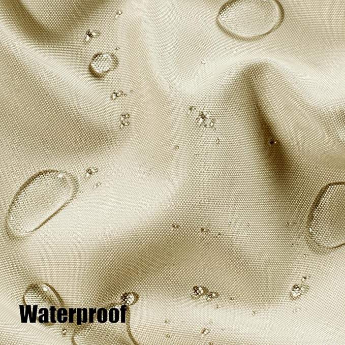 BONZER Waterproof Outdoor Curtains for Patio Porch Pergola Cabana Light Filtering Privacy Grommet Indoor Curtain Panels for Bedroom Living Room, 1 Panel, 54W x 120L inch, Cream