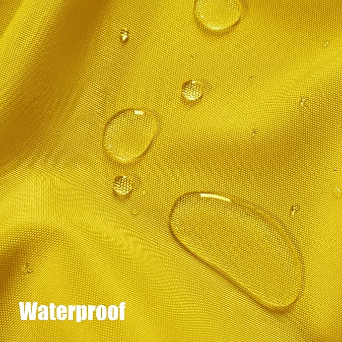 BONZER Waterproof Indoor/Outdoor Curtains for Patio Thick Privacy Grommet Curtains for Bedroom, Living Room, Porch, Pergola, Cabana, 1 Panel, 54W x 84L inch, Yellow