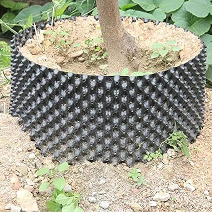 Air Pruning Containers, 25 Gallon Air Pruning Planters, 100 Liter 20" X 20" D/H Special Packing Interlocked Large Air Root Pruning Planters for Big Tree Grow Outdoor, Black, 10 Packs