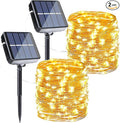 Joomer Solar Fairy Lights, 2-Pack Total 80FT 240LED Solar String Lights Outdoor Waterproof 8 Lighting Modes for Patio Fence Party Garden Yard Home Holiday Tree Outdoor Decoration (Warm White)