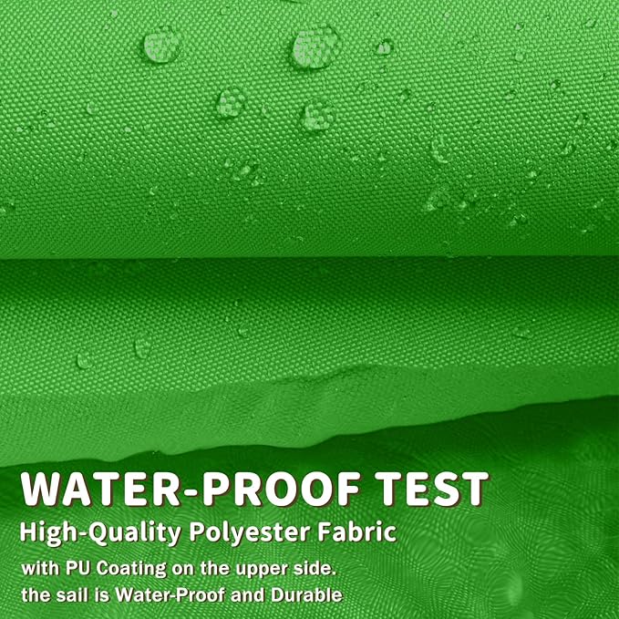 LOVE STORY Rectangle 9'x12' Waterproof Sun Shade Sail Canopy UV Block for Outdoor Patio Backyard Carport,Fruit Green(We Make Custom Size)