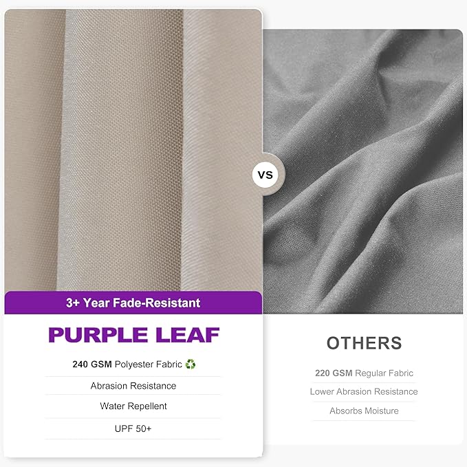 PURPLE LEAF 8.2' X 11.5' Left-right Tilting Patio Umbrella Outdoor Cantilever Swivel Rectangle Umbrella with Tilt Aluminum Offset Umbrella with 360-degree Rotation for Garden Deck Pool Patio Beige