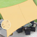 LOVE STORY Rectangle 9'x9' Waterproof Sun Shade Sail Canopy UV Block for Outdoor Patio Backyard Carport,Sand(We Make Custom Size)