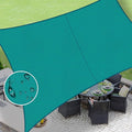 LOVE STORY Waterproof 10' x 10' Rectangle Turquoise Blue Sun Shade Sail Cannoy UV Resistant for Outdoor Patio Garden Backyard (We Make Custom Size)