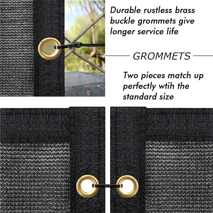 UPGRADE Privacy Fence Screen 3'x14' Black Outdoor 90% Visibility Blockage 170 GSM Mesh Shade Cover Panels for Backyard,Balcony,Home Decoration with Zip Ties,Customized Avaliable