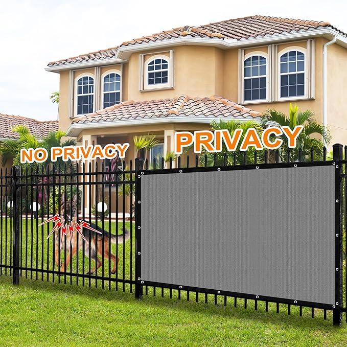 Artpuch 90% Sun Shade Cloth, 12 x 12 FT Pergola Shade Cover Canopy with Grommets, Sun Screen Fabric Tarp for Patio, Outdoor, Garden, Backyard, Blue Grey