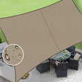 LOVE STORY Rectangle 5'x7' Waterproof Sun Shade Sail Canopy UV Block for Outdoor Patio Backyard Carport,Taupe(We Make Custom Size)