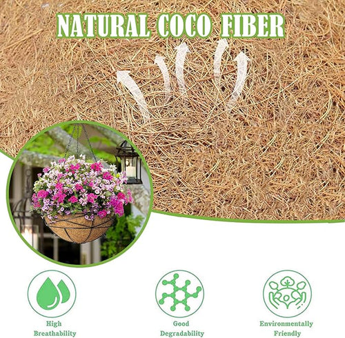 12x80 Inch Coconut Liner Roll for Planters Flower Basket Natural Coco Fiber Liners for Indoor & Outdoor Plants DIY Coir Fibre Mat Sheet for Animal Pet Pad Reptile Carpet Garden Decor