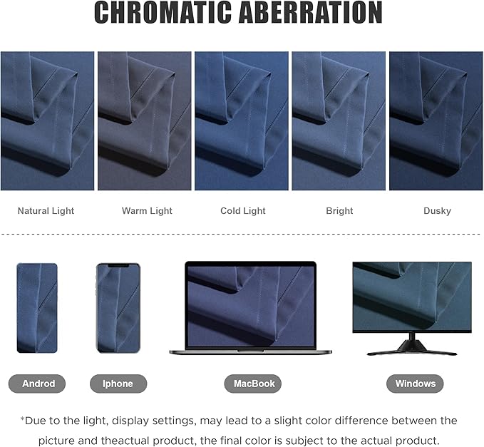 BONZER Outdoor Curtains for Patio Water Resistant Heavy Privacy Light Filtering Grommet Outside Curtains for Porch, Pergola, Gazebo, 1 Panel, 54W x 108L inch, Navy