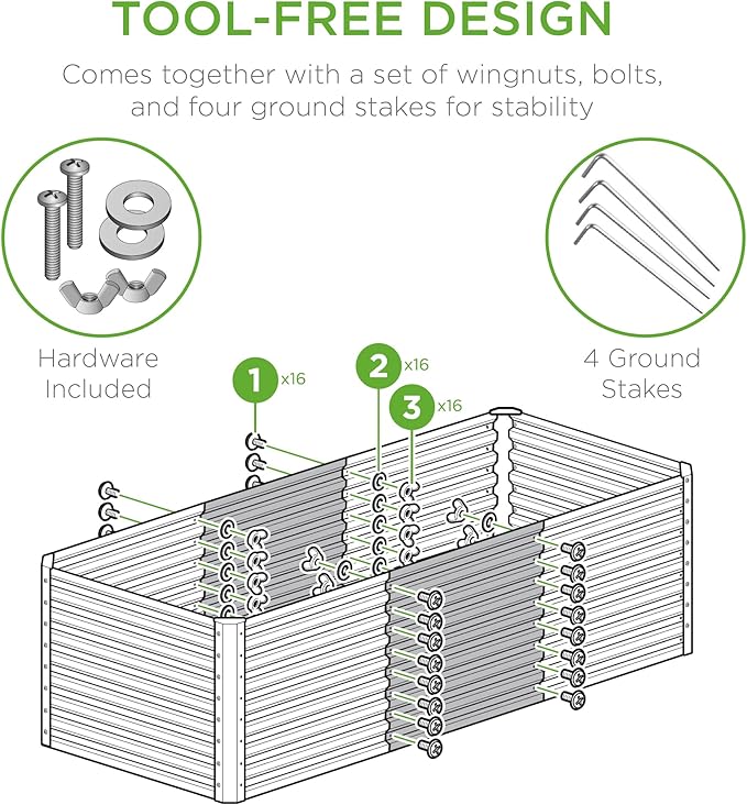 Best Choice Products 4x2x2ft Outdoor Metal Raised Garden Bed, Deep Root Planter Box for Vegetables, Flowers, Herbs, and Succulents w/ 119 Gallon Capacity - Peacock Blue
