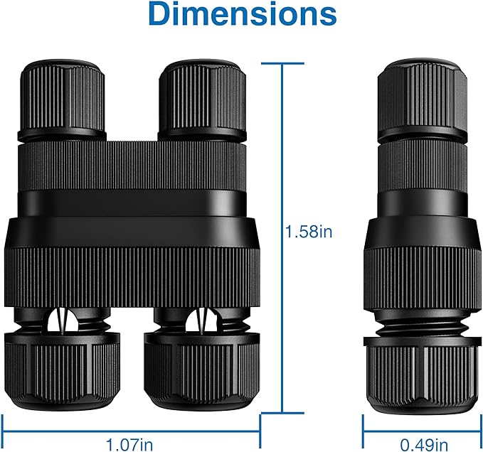 SUNVIE Fastlock2 Low Voltage Wire Connector Landscape Lighting Connectors 12-18 Gauge Waterproof Low Voltage Connectors Outdoor Landscape Wire Connector for Garden Yard Path Lights, 24 Pack