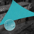 SUNNY GUARD Waterproof Sun Shade Sail 8'x15'x17' Turquoise Blue Right Triangle UV Block Sunshade for Backyard Yard Deck Patio Garden Outdoor Activities and Facility(Customized)