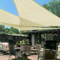 LOVE STORY Custom Size 9'x12'x15' Butter Cream Sun Shade Sail Right Triangle Sunhsade Fabric Awning Canopy for Patio Backyard Carport Pergola (Customized)