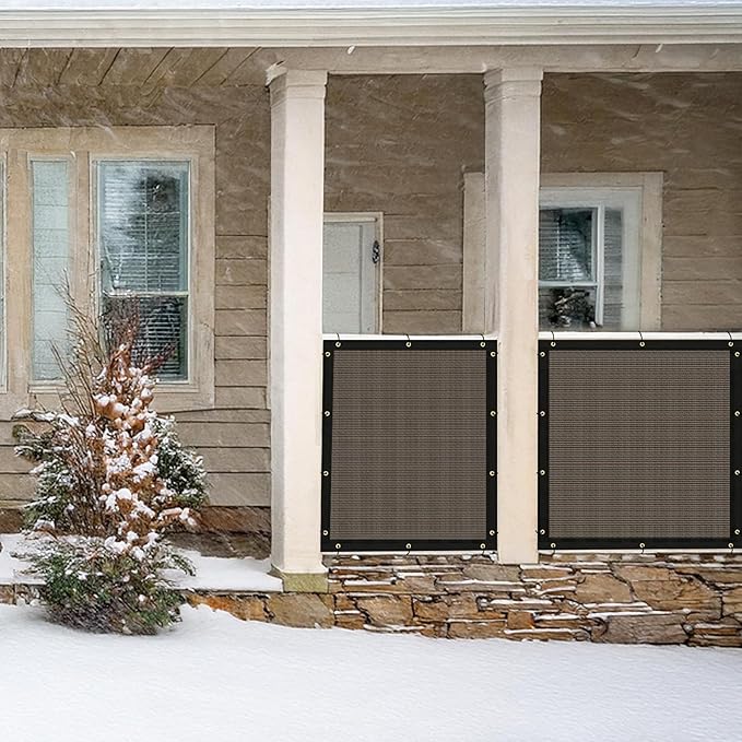 UPGRADE Privacy Fence Screen 4'x6' Brown Outdoor 90% Visibility Blockage 170 GSM Mesh Shade Cover Panels for Backyard,Balcony,Home Decoration with Zip Ties,Customized Avaliable