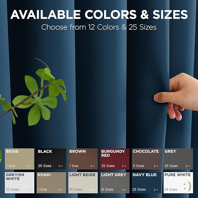 Joydeco Blackout Door Curtain for Doorway Privacy 78 Inches Long, Grommet Closet Curtain for Open Closet, Room Divider for Bedroom Living Room (Navy Blue, 52Wx78L, 1 Panel)