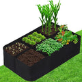 CJGQ Fabric Raised Garden Bed 4x2x1ft Garden Grow Bed Bags for Growing Herbs, Flowers and Vegetables 55 Gallon