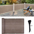 LOVE STORY Balcony Privacy Screen, 3'x11' Deck Shield Screen Fence Cover,UV Protection and Weather-Resistant,3 FT Height for Deck, Patio, Backyard, Outdoor Pool, Porch, Railing, Brown