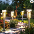 Mancra 12 Pack Solar Pathway Lights Outdoor, Waterproof Metal Solar Outdoor Lights Tungsten Bulb Landscape Lighting Garden Decor for Path Yard Lawn Walkway Driveway