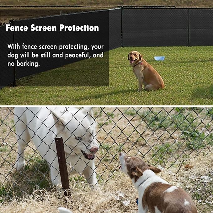 UPGRADE Privacy Fence Screen 6'x46' Black Outdoor 90% Visibility Blockage 170 GSM Mesh Shade Cover Panels for Backyard,Balcony,Home Decoration with Zip Ties,Customized Avaliable