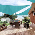 Patio Paradise 28' x 28' x 28' Sun Shade Sail Triangle Canopy Shade Cloth Fabric Sunlight Block Patio Pergola Cover HDPE Deck Awning for Outdoor Backyard Roof Shading, Turquoise