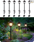 EDISHINE Low Voltage Landscape Lights, 12V 3W 120LM 3000K Seed Glass Outdoor Landscape Path Lights with Connectors, ORB Waterproof Electric LED Pathway Light Wired for Walkway Garden Yard, 6 Pack