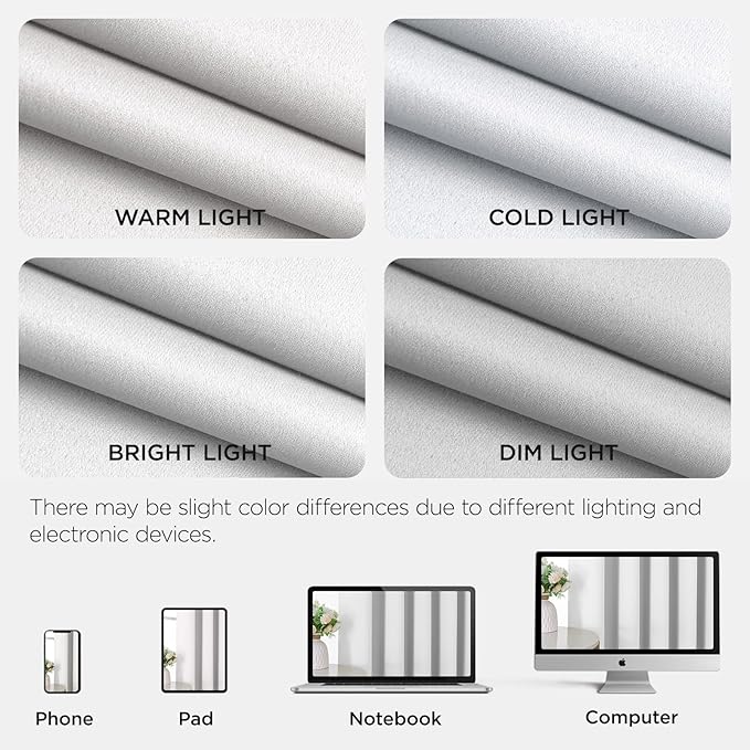 Joydeco Blackout Door Curtain for Doorway Privacy 108 Inches Long, Grommet Closet Curtain for Open Closet, Room Divider for Bedroom Living Room (Pure White 52Wx108L, 1 Panel)