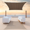 ColourTree TAPR1616 Custom Size 10' x 24' Brown Sun Shade Sail Canopy UV Block UPF50 Rectangle - Commercial Standard Heavy Duty - 190 GSM - 3 Years Warranty