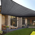 LOVE STORY Custom Size 7'x7' Graphite Grey Sun Shade Sail Rectangle UV Block Canopy Patio Sail Sunshades Fabric for Outdoor Garden Carport (We Make Custom Size)