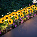 6 Pack Sunflower with Firefly Lights,Solar Lights Outdoor Garden Decor,Solar Flowers Lights Waterproof,Sunflowers Birthday Gifts for Mom Women,Decorative Stakes Fairy Lights for Yard Patio Lawn
