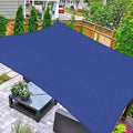 AsterOutdoor Sun Shade Sail Rectangle 8' x 12' UV Block Canopy for Patio Backyard Lawn Garden Outdoor Activities, Blue