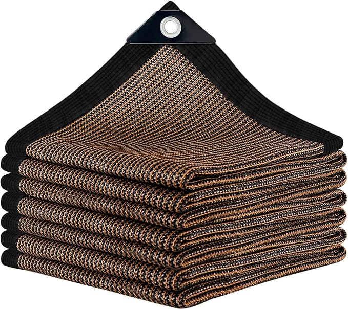 Mocha Sun Shade Cloth,Pergola Shade Cover with Reinforced Grommets,90% Shade Fabric Fence Privacy Screen Balcony,Pergola Shade Cover Canopy Garden Carport Porch Deck Patio Shade,16x20FT