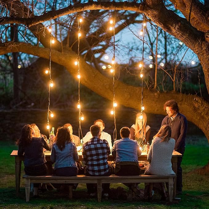 28 Pack S14 Bulbs for Outdoor String Lights, Shatterproof LED Replacement Bulbs for Patio String Lights Outdoor Waterproof, E26 Base, Soft White 2200K, Dimmable