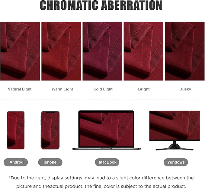BONZER Waterproof Outdoor Curtains for Patio Porch Pergola Cabana Light Filtering Privacy Grommet Indoor Curtain Panels for Bedroom Living Room, 1 Panel, 54W x 120L inch, Red