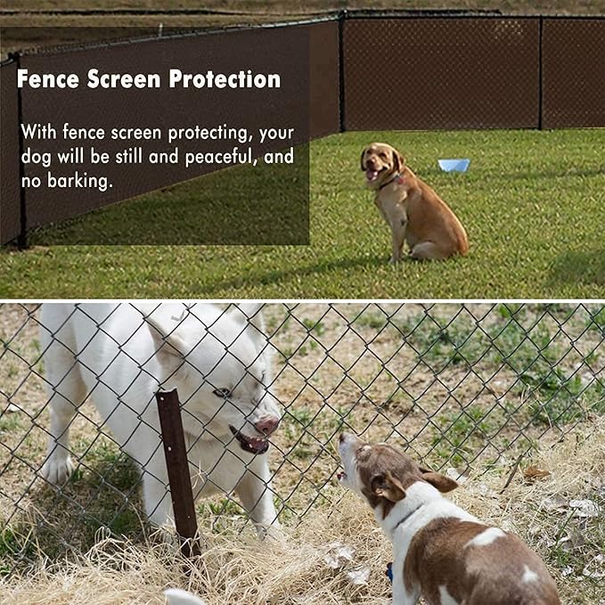 UPGRADE Privacy Fence Screen 4'x32' Brown Outdoor 90% Visibility Blockage 170 GSM Mesh Shade Cover Panels for Backyard,Balcony,Home Decoration with Zip Ties,Customized Avaliable