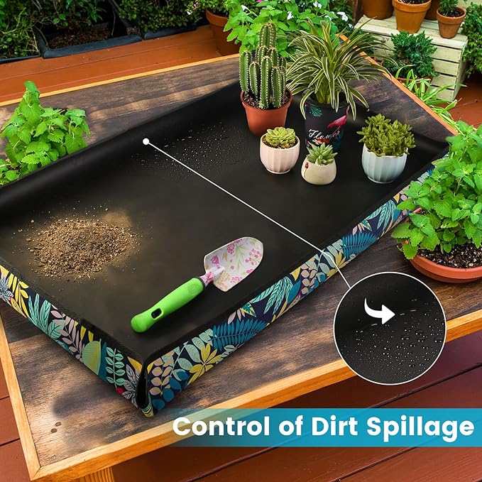 2PCS 43.5"x 29.5" Extra Large Repotting Mat for Indoor Plants Transplanting and Mess Control Gardening Gifts for Women Men