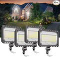 CINOTON 120W LED Flood Lights Outdoor, IP65 Waterproof Exterior Security Wall Lights with 180°Knuckle, 16800LM 120V Outside Aluminum Lighting Fixture for Courtyard Barn Garage 5000K 4 Pack, UL Listed