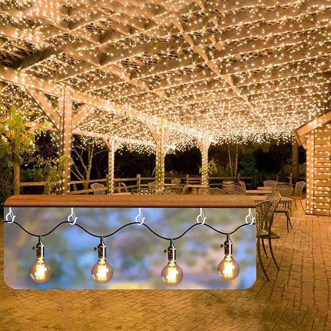 36 PCS Q-Hanger Hooks, Screw Hooks for Outdoor String Lights, Safety Buckle Design Cup Eye Hook for Hanging Christmas Lights, Plants, Mounted on Wall Ceiling, Include 1 Wing Nut Driver, White