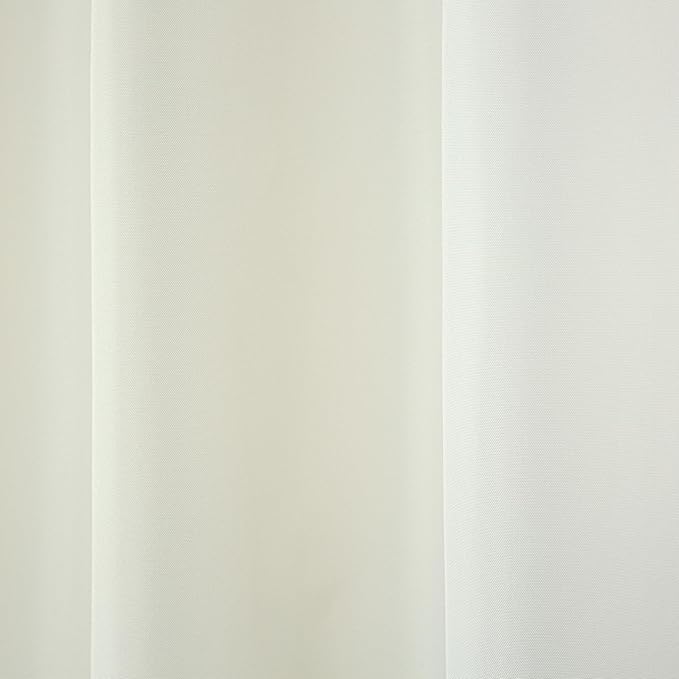TOWN & COUNTRY BASICS Cabana Solid Heavyweight Indoor Outdoor Curtains, Light Filtering Opacity with Grommet Top, Water Repellent, 2-Pack Set, 54"x84", Vanilla