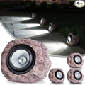 Outdoor Solar Rock Light - 4 Pack, Fake Rock IP65 Waterproof LED Super Bright Spotlight for Deck, Staircase, Woods Garden, Walkway, Patio Pond Garden Decorative Nighttime Landscape Filler Lights